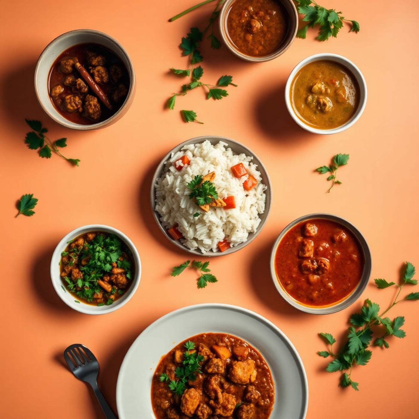 Freshly prepared home-cooked meal